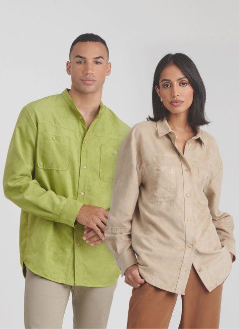 S9858 (PDF) | Unisex Shirts | Simplicity