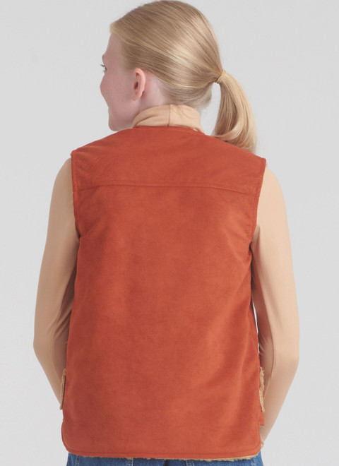 Simplicity S9860 | Children's, Teens' and Adults' Lined Vests for American Sewing Guild