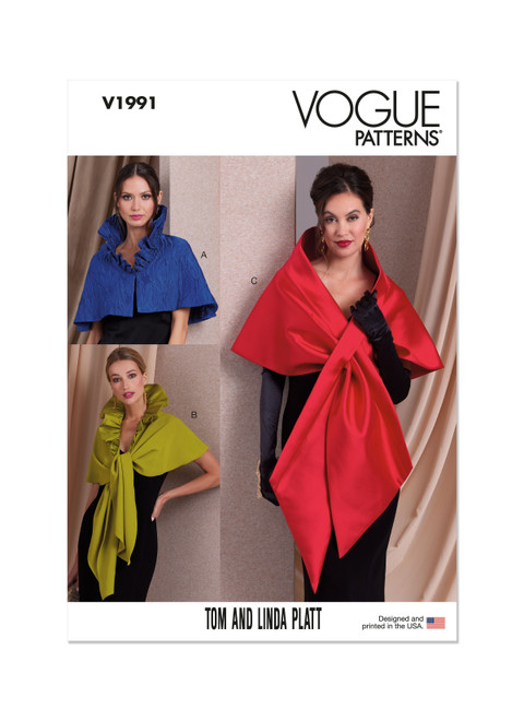 Vogue Patterns V1991 | Misses' Wraps by Tom & Linda Platt | Front of Envelope