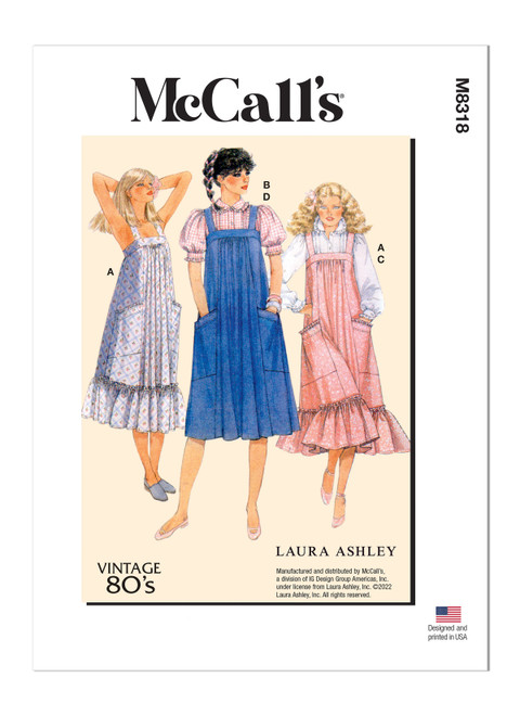 8488 UNCUT Vintage McCalls SEWING Pattern Miss Loose Fitting Dress Front  Button