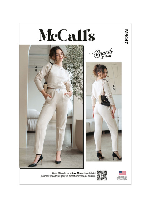 M8447 | Misses' Knit Top and Pants by Brandi Joan | McCall's