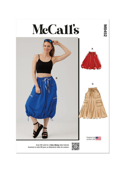 McCall's M8452 | Misses' Skirt In Two Lengths | Front of Envelope