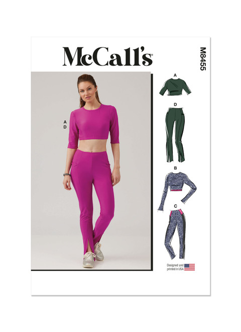 M8455, Misses' Knit Top and Leggings