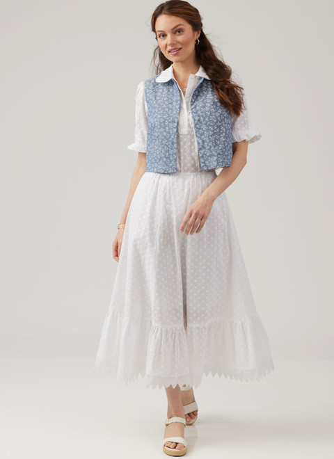 McCall's M8463 | Misses' Blouse, Vest, Skirt and Petticoat by Laura Ashley