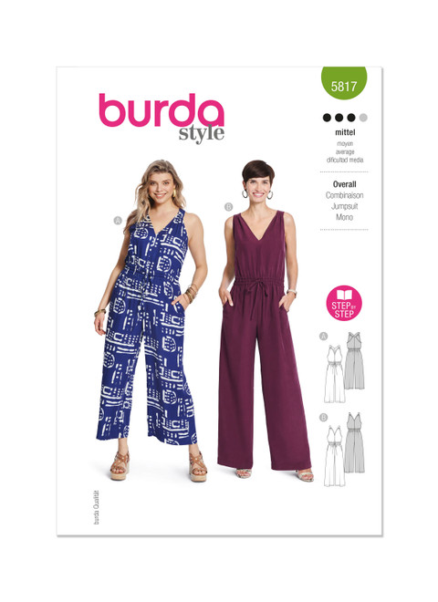 Burda Style BUR5817 | Burda Style Pattern 5817 Misses' Overall | Front of Envelope