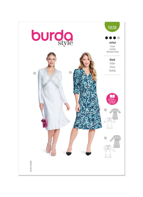 Burda Style BUR5838 | Burda Style Pattern 5838 Misses' Dress | Front of Envelope