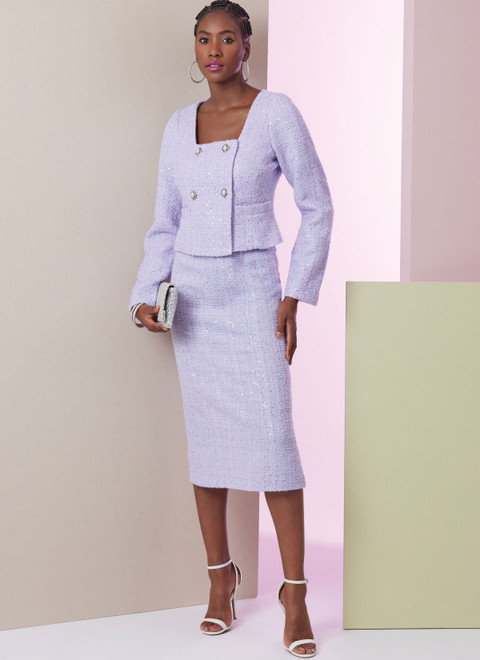 V2017 | Misses' Jacket in Two Lengths, Skirt and Pants | Vogue