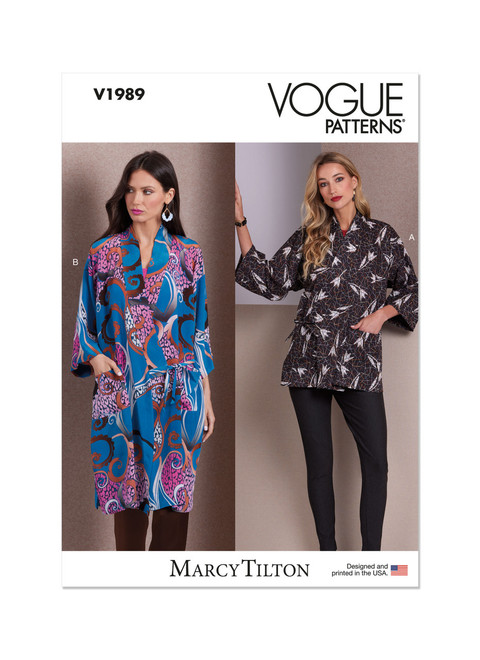 Vogue Patterns V1989 | Misses' Jackets by Marcy Tilton | Front of Envelope