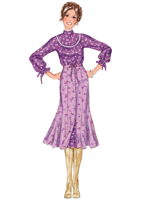 M8490 | Misses' Tops, Skirt and Petticoat by Laura Ashley | McCall's