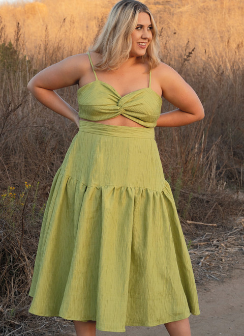 ME2073 (PDF) | Misses' Crop Top and Skirt by Alisha Grace | Know Me