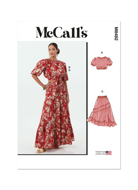 McCall's M8482 | Misses' Tops and Skirts | Front of Envelope