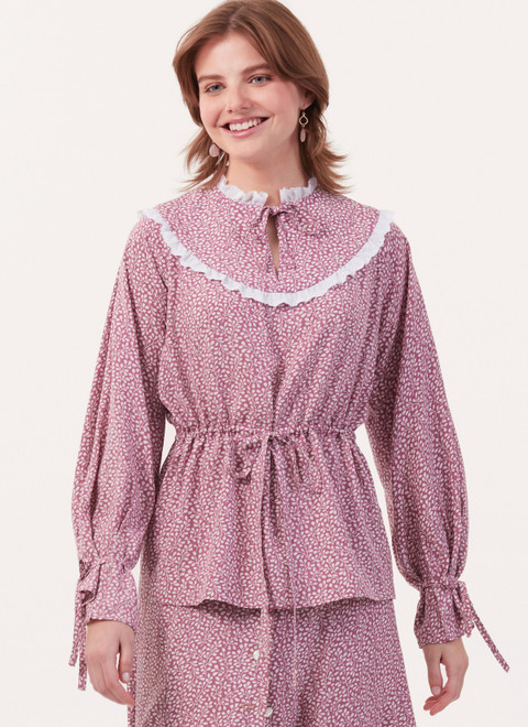 M8490 (PDF) | Misses' Tops, Skirt and Petticoat by Laura Ashley