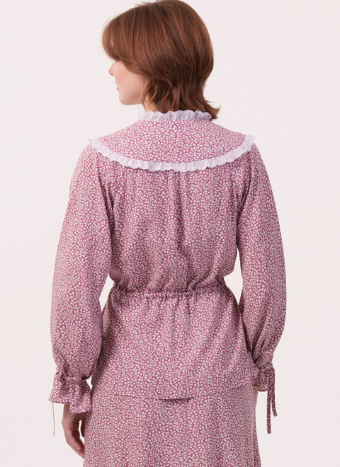 M8490 (PDF) | Misses' Tops, Skirt and Petticoat by Laura Ashley