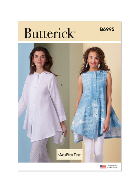 Butterick B6995 | Butterick Sewing Pattern Misses' Tops by Katherine Tilton | Front of Envelope