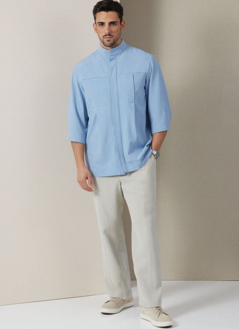 V2039 (PDF) | Vogue Patterns Unisex Shirt and Pants | Vogue Patterns