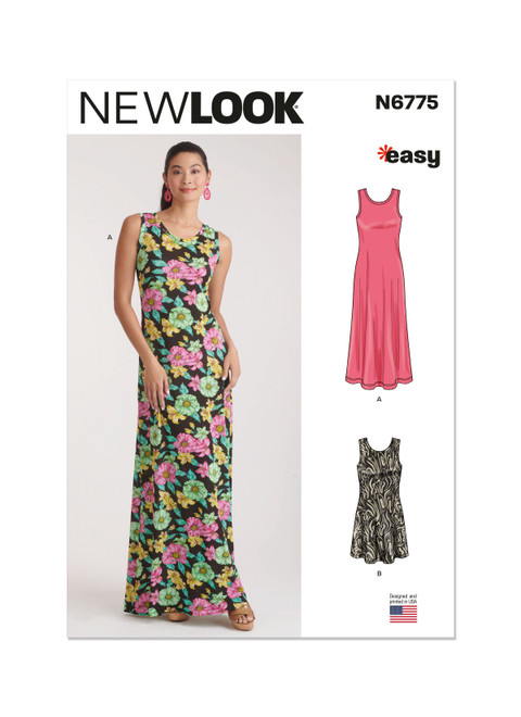 New Look N6775 | Misses' Knit Dress in Two Lengths | Front of Envelope