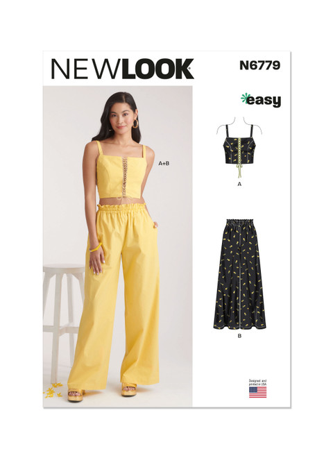 N6779 | Misses' Bra Top and Pants | New Look