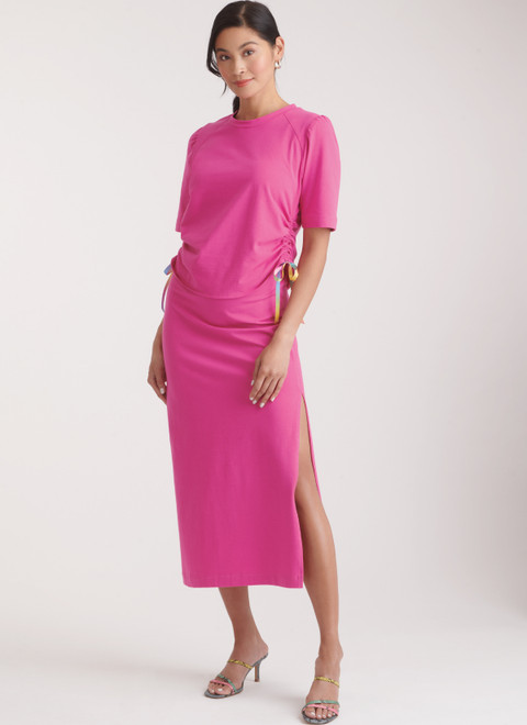【新品未使用タグ付】LONG SLIT CABLE KNIT TOP ピスタチオ N6782 | Misses' Knit Top and Skirt | New Look