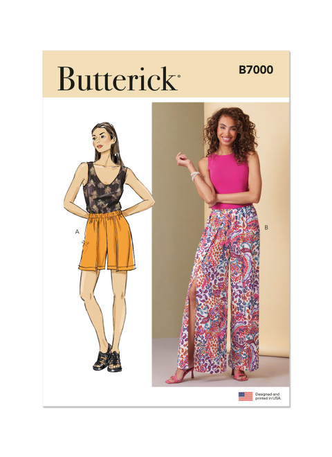 Butterick B7000 | Butterick Sewing Pattern Misses' Shorts and Pants | Front of Envelope