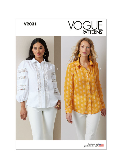 Vogue Patterns V2031 | Vogue Patterns Misses' Blouses | Front of Envelope
