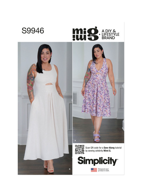 Simplicity S9946 | Simplicity Sewing Pattern Misses' Dresses by Mimi G Style | Front of Envelope
