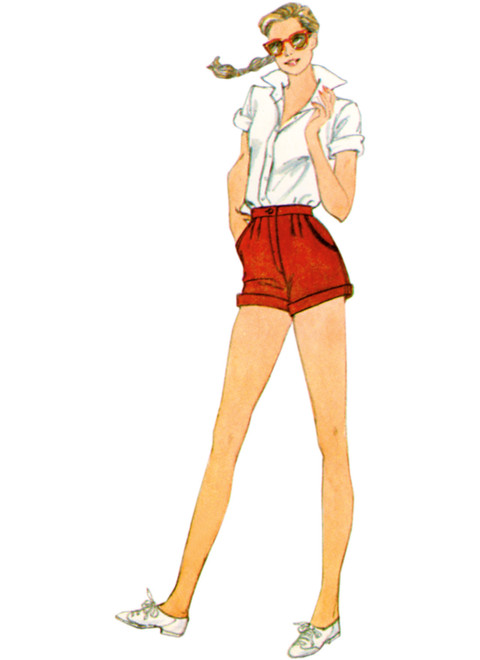 Simplicity S9977 | Simplicity Sewing Pattern 1980s Misses' Shorts