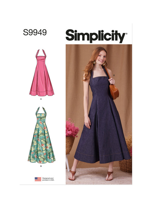 Simplicity S9949 | Simplicity Sewing Pattern Misses' Dress in Two Lengths | Front of Envelope