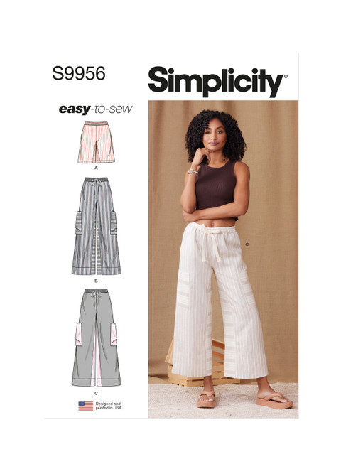 Simplicity S9956 | Simplicity Sewing Pattern Misses' Shorts and Pants | Front of Envelope
