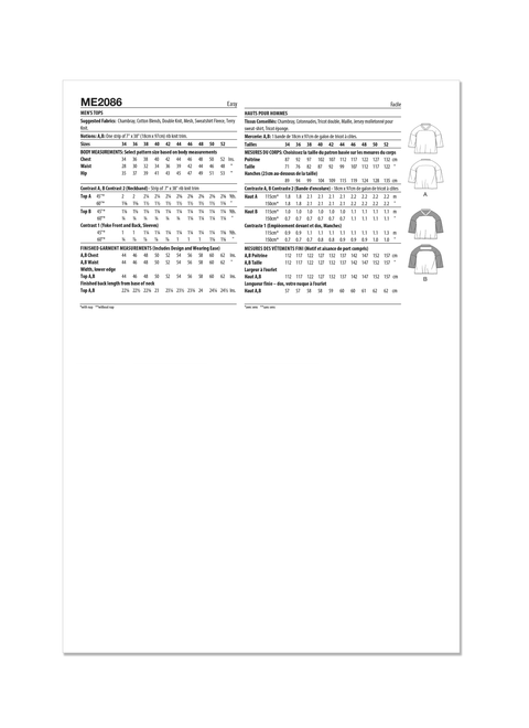 Patron De Couture JEANS Pour Homme - Modèle Norris Dánta Ford BB ME2087BB - Taille 44 à 52 - Jambes Larges, Poches Cargo