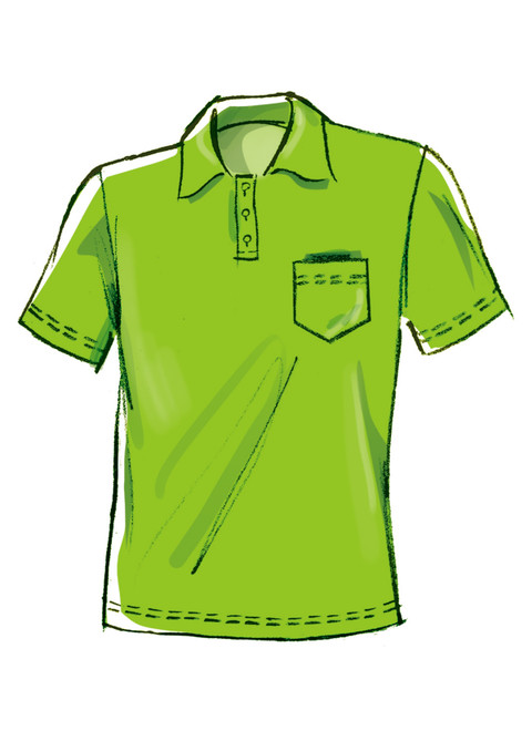 McCall's M8518 | McCall's Sewing Pattern Men's Polo Shirts