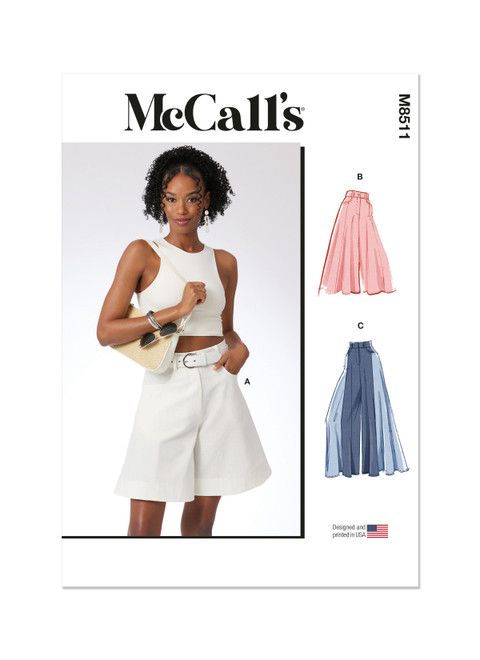 McCall's M8511 | McCall's Sewing Pattern Misses' Shorts and Pants | Front of Envelope