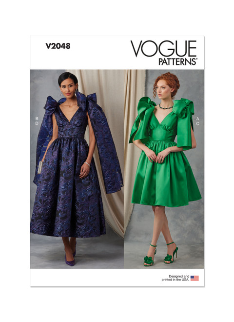 Vogue Patterns V2048 | Vogue Patterns Misses' Evening Dress in Two Lengths | Front of Envelope