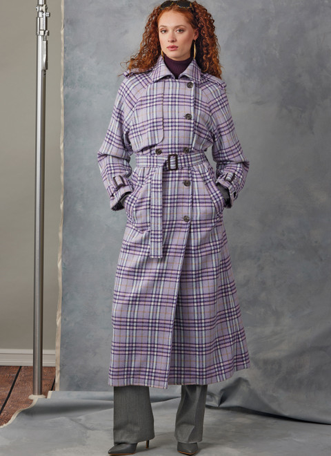 V2055 | Vogue Patterns Misses' Trench Coats and Belt | Vogue Patterns