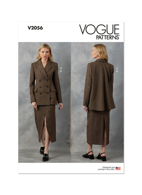 V2056 | Vogue Patterns Misses' Jacket and Skirt | Vogue Patterns