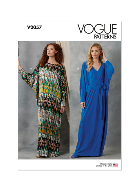 V2057 | Vogue Patterns Misses' Caftans and Sash | Vogue Patterns