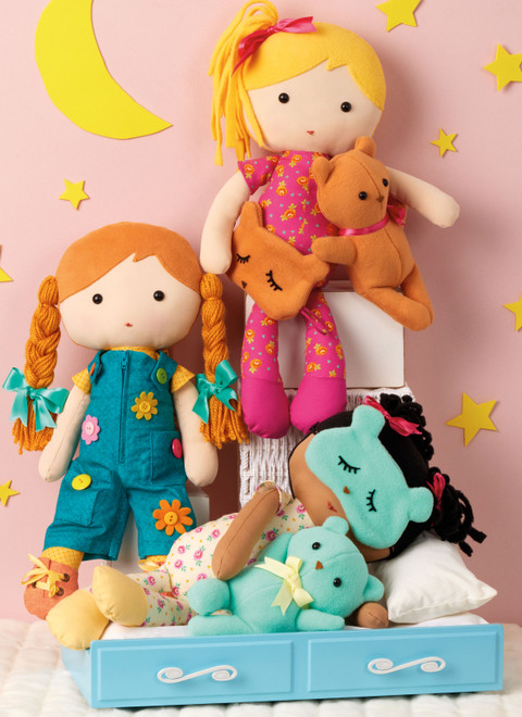 Simplicity S3053 | Simplicity Sewing Pattern Stuffed Dolls with Clothes by Elaine Heigl Designs