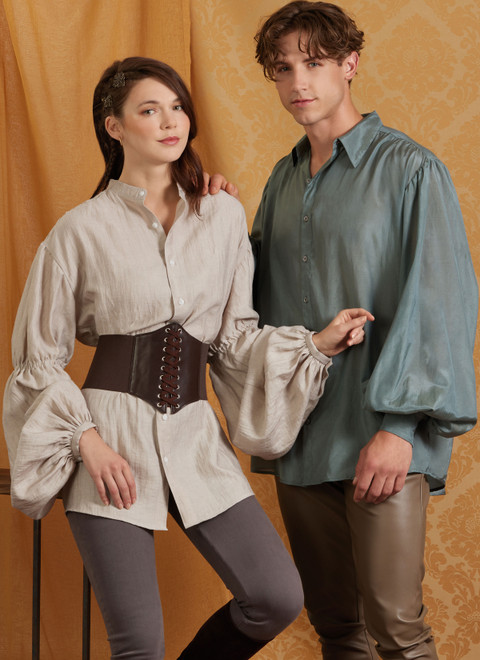 S3062 (PDF) | Simplicity Sewing Pattern Unisex Costume Shirts by