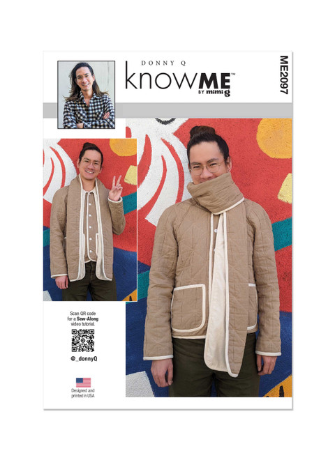 ME2097 (PDF) | Men's Jacket with Scarf by Donny Q | Know Me