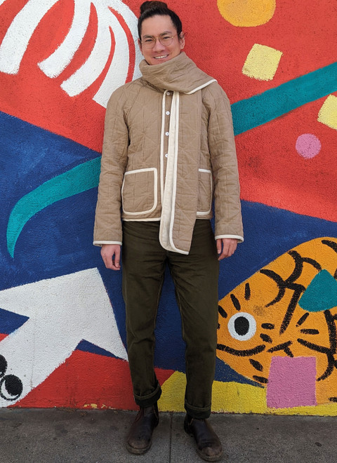 ME2097 (PDF) | Men's Jacket with Scarf by Donny Q | Know Me