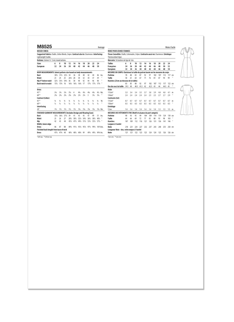 McCall's M8525 | Misses' Dress by Brandi Joan | Back of Envelope