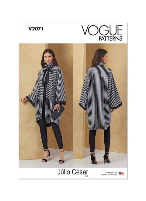 V2071 (PDF) | Misses' Jacket by Julio Cesar NYC | Vogue Patterns