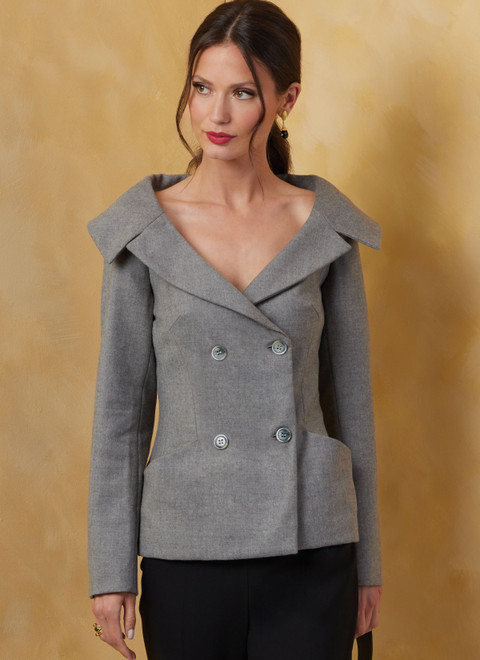 【美品】サイズ48／eleventy ウールジャケット V2073 (PDF) | Misses' Jacket with Sleeve Variations | Vogue Patterns