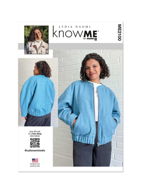 ME2100 | Misses' Bomber Jacket by Lydia Naomi | Know Me