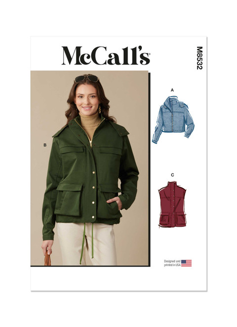 M8532 | Misses' Jackets and Vest | McCall's