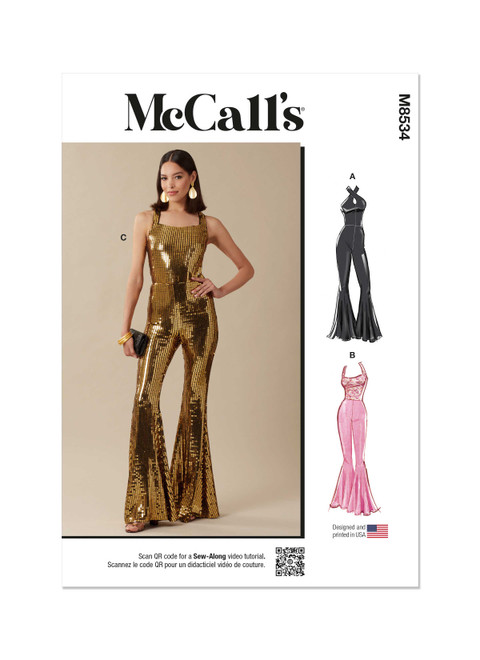 M8534 | Misses' Knit Jumpsuits | McCall's