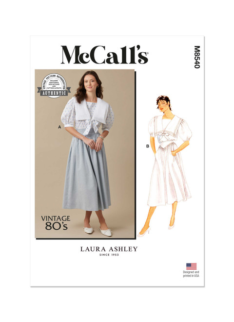 M8540 | Misses' Top and Skirt by Laura Ashley | McCall's