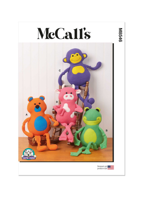 M8546 | Plush Animals by Carla Reiss | McCall's