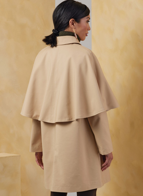 V2074 | Misses' Cape Coat in Two Lengths | Vogue Patterns