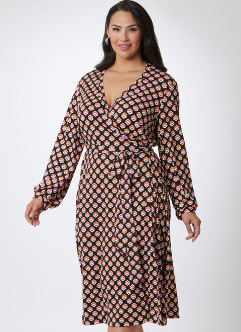 【美品】W220MG デザイン&サイズ変更 DRESS PRODUCTION V2081 | Misses' Wrap Dress by Diane Von Furstenberg | Vogue Patterns