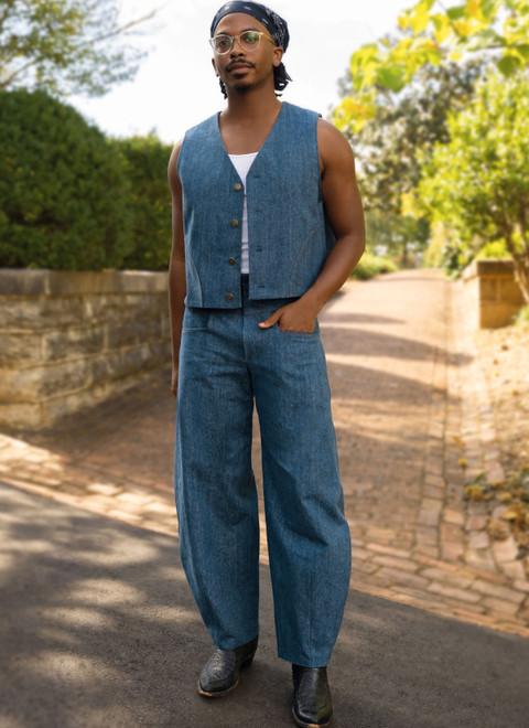 ME2109 (PDF)| Know Me Sewing Pattern Men's Vest and Pants by